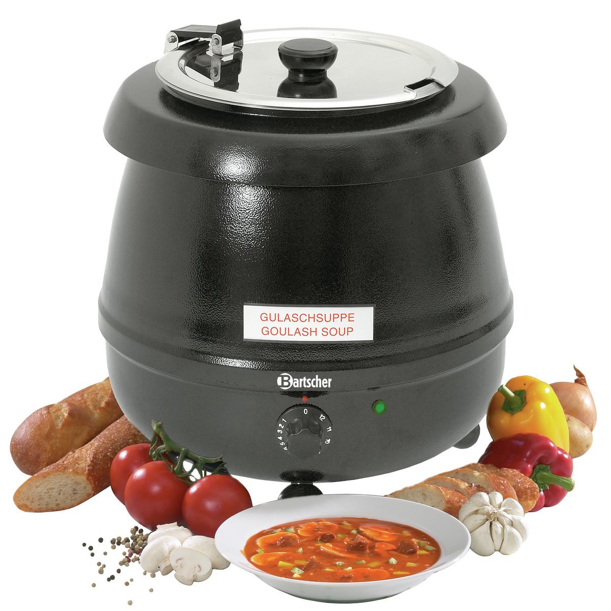 Suppentopf schwarz 9 Liter