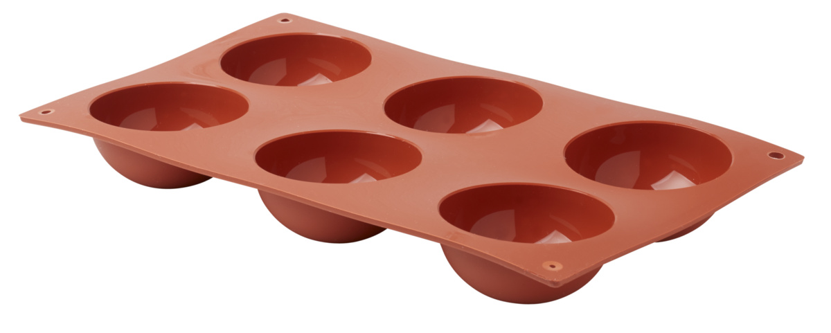 Backmatte aus Silikon für 6 Halbkugeln
