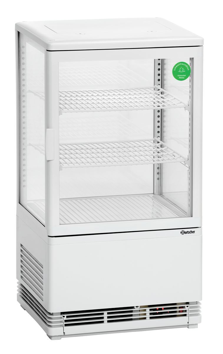 Mini-Kühlvitrine 58 Liter weiss