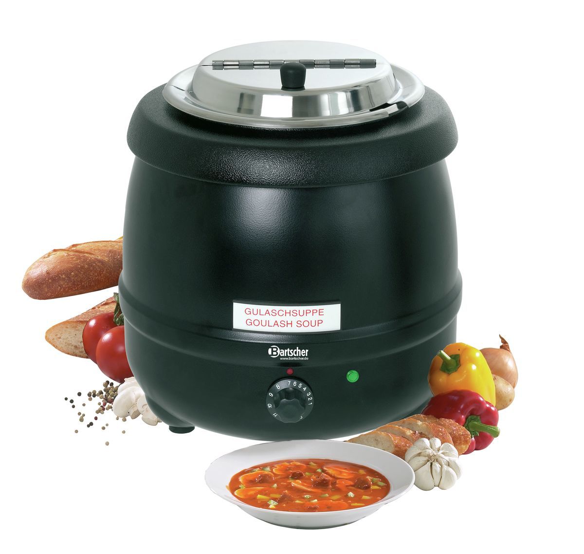 Suppentopf schwarz 9 Liter