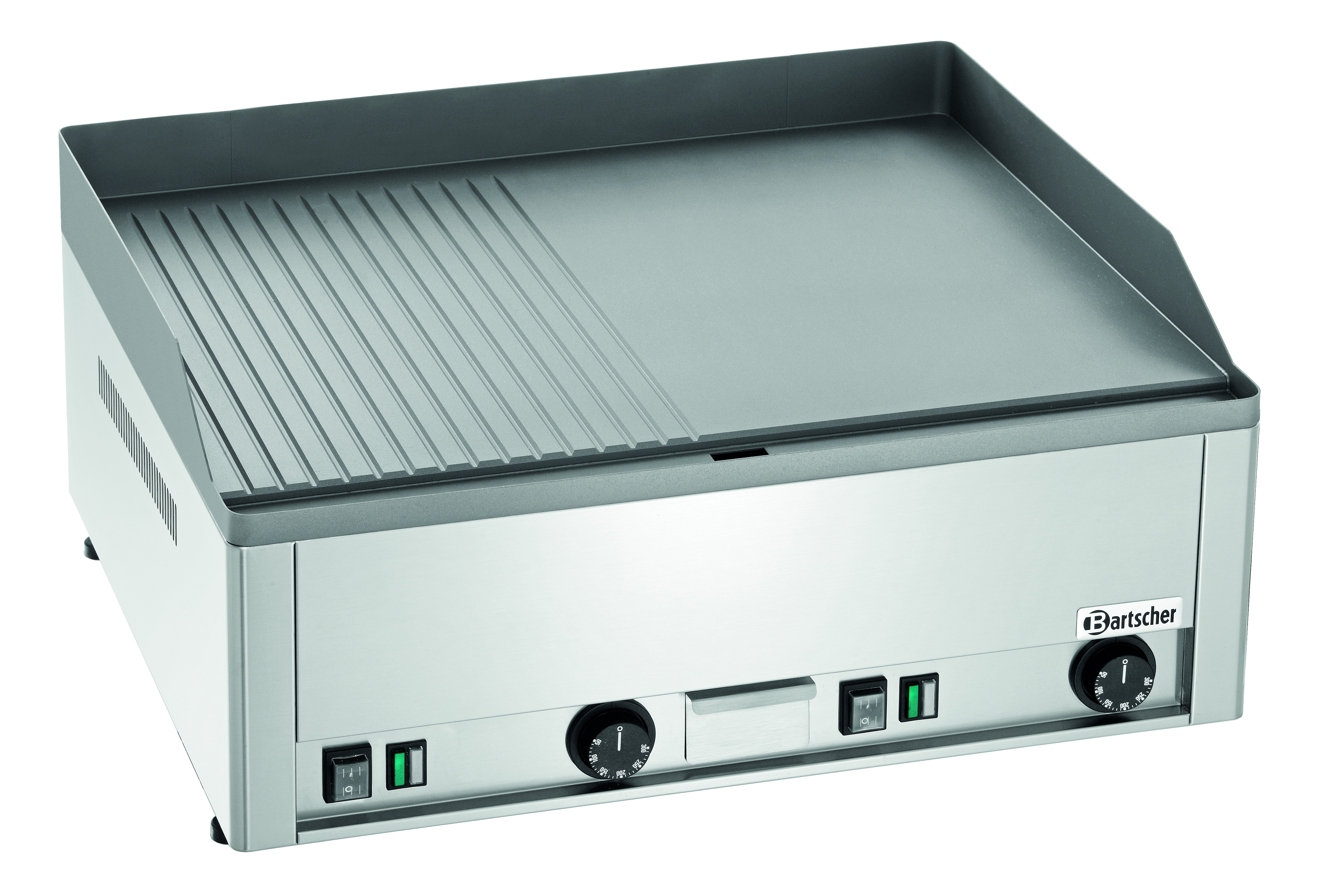 Grillplatte 1/2 glatt und 1/2 gerillt