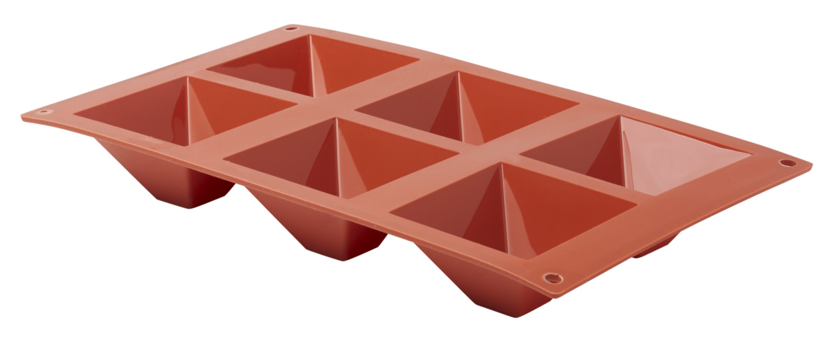 Backmatte aus Silikon für 6 Pyramiden