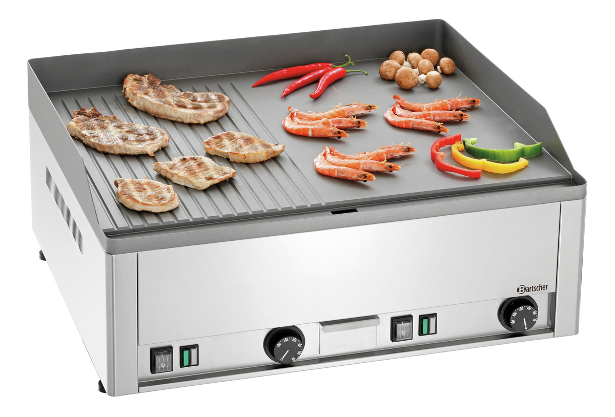 Grillplatte 1/2 glatt und 1/2 gerillt