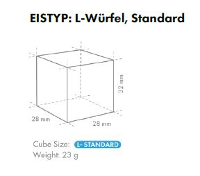 Eiswürfelbereiter, luftgekühlt IM-45CPE