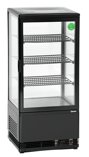 Mini-Kühlvitrine 78 Liter schwarz