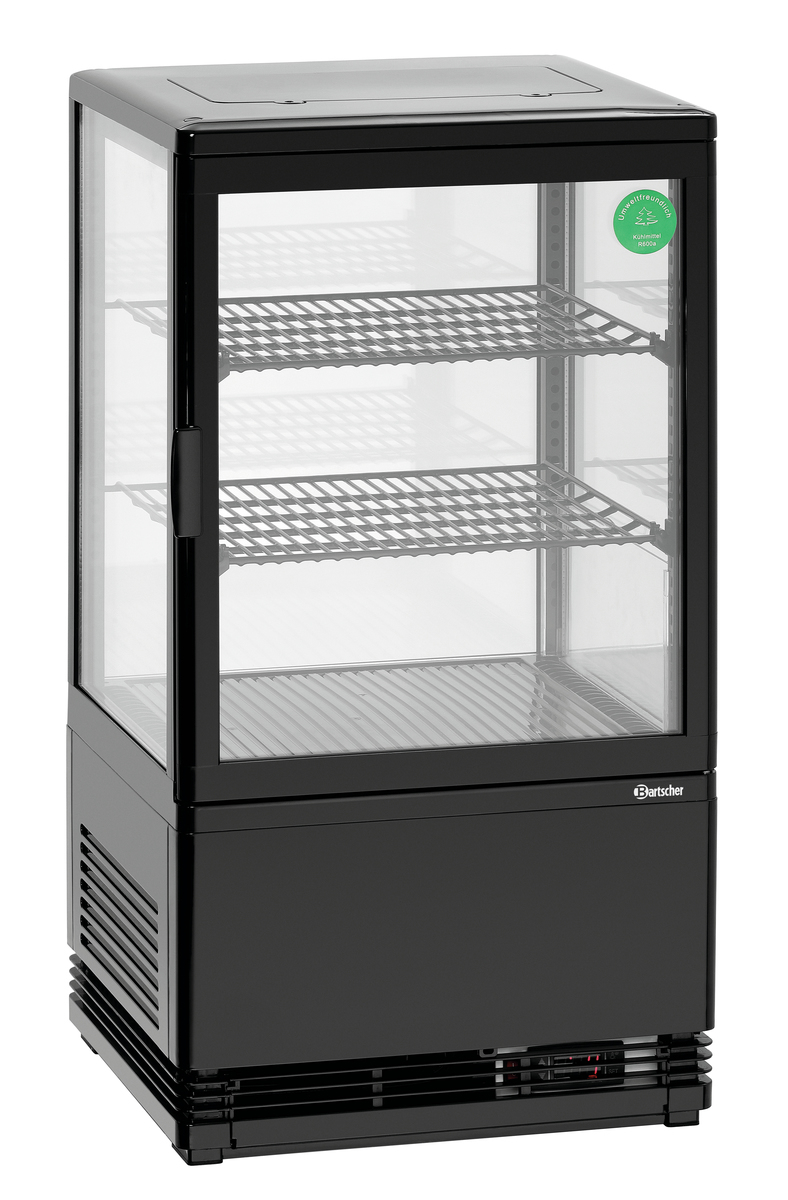 Mini-Kühlvitrine 58 Liter schwarz, 58L-SW