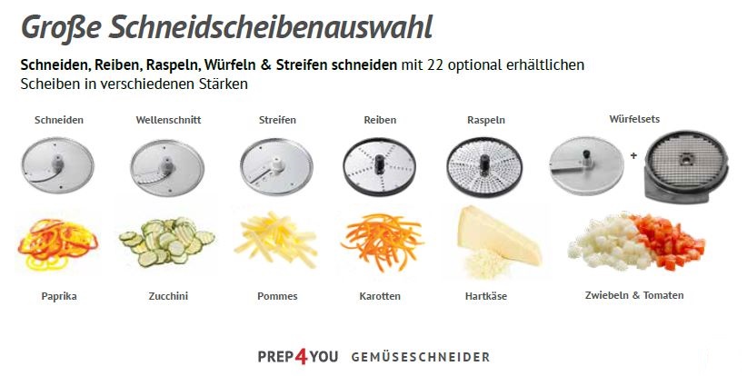 Kutter & Gemüseschneider Prep4You, variabl