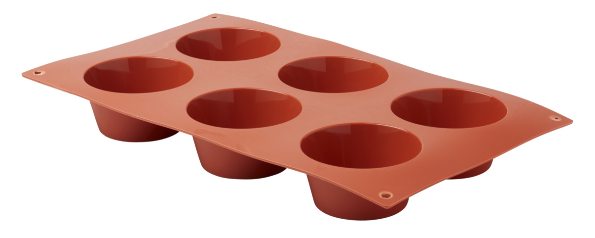 Backmatte aus Silikon für 6 Muffins