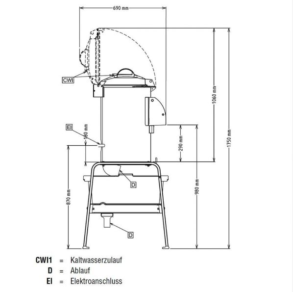 Gemüseschälmaschine 15Kg - 400 V